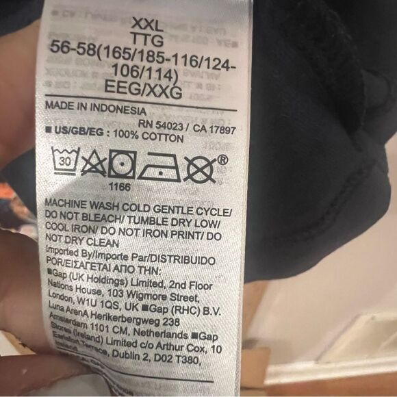 NWT Men's Gap logo t shirt size xxl‎ in navy - Picture 6 of 9